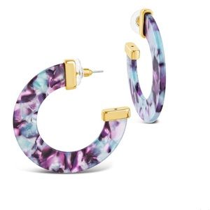 Sterling Forever Resin Hoop Earrings